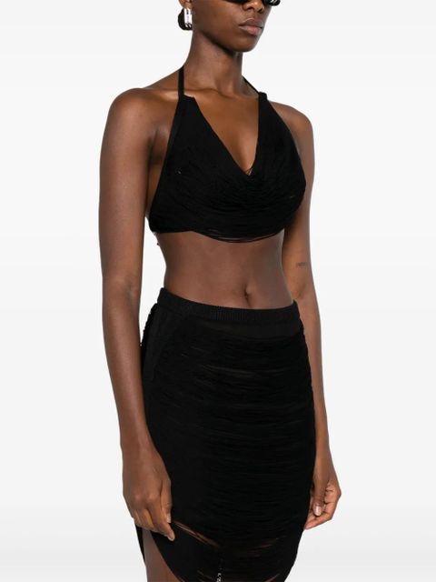 The Attico multi-strings crop top - Black - zdjęcie produktu nr 2