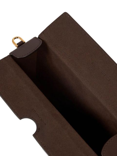 ETRO paisley jewl-studs mini bag - Brown