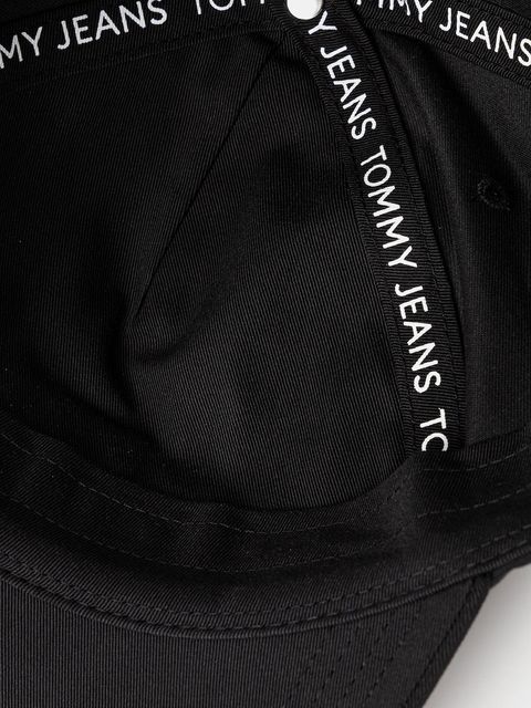 Tommy Jeans czapka z daszkiem bawełniana kolor czarny z aplikacją AW0AW16991 - zdjęcie produktu nr 2