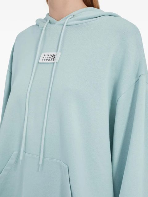 MM6 Maison Margiela raw-hem hoodie - Blue