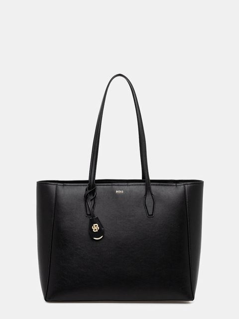 BOSS torebka skórzana kolor czarny 50547750 - zdjęcie produktu nr 1