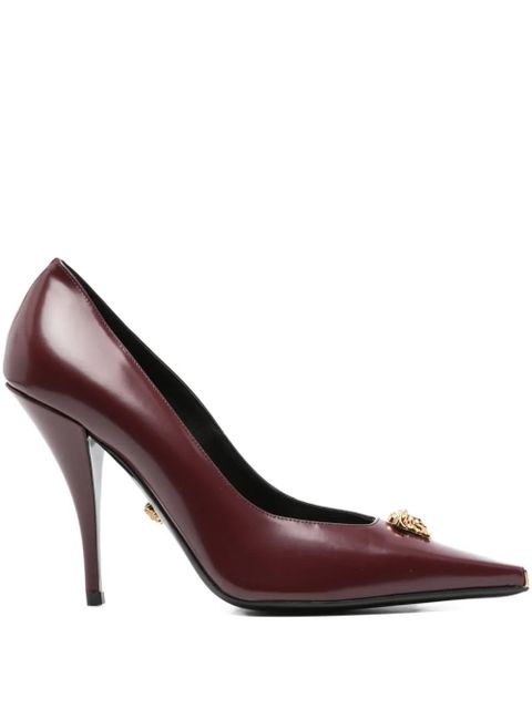 Versace 110mm medusa-embellished pointed-toe pumps - Red - zdjęcie produktu nr 1