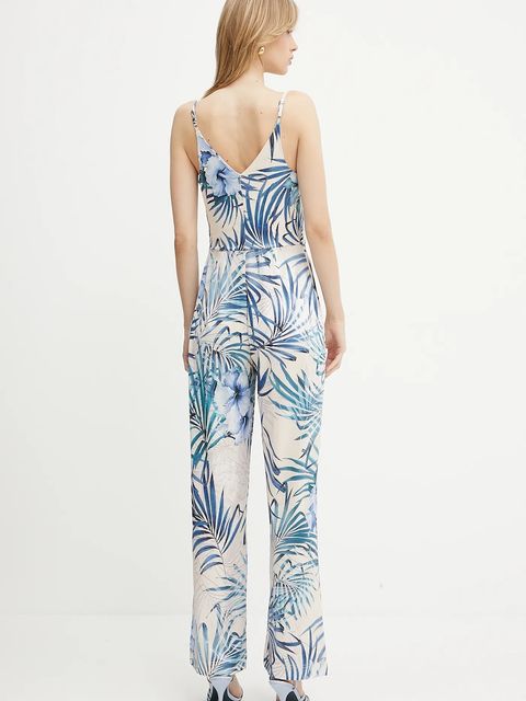 Guess kombinezon ALICE kolor niebieski z dekoltem w szpic W5GD72 KBAC2