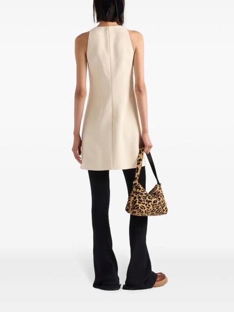 Prada bow detailing short dress - Neutrals