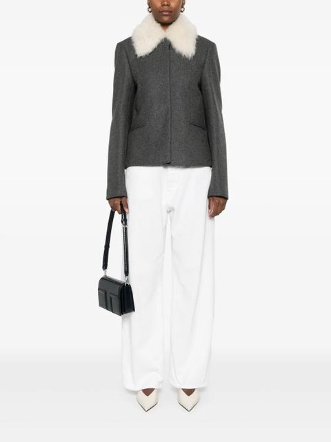 TOTEME shearling-collar jacket - Grey - zdjęcie produktu nr 2