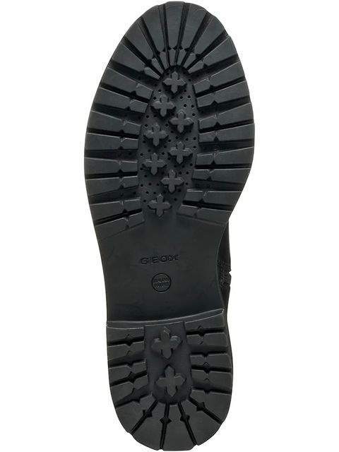 Geox botki skórzane D IRIDEA damskie kolor czarny na płaskim obcasie D36HRC 00043 C9999