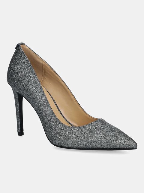 MICHAEL Michael Kors szpilki skórzane Alina kolor srebrny 40F5HNHP1M.041 - zdjęcie produktu nr 1