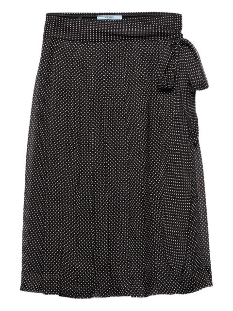 Prada printed chiffon wrap skirt - Black - zdjęcie produktu nr 1