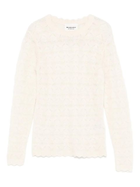 MARANT ÉTOILE Leonette openwork scalloped sweater - Neutrals - zdjęcie produktu nr 1