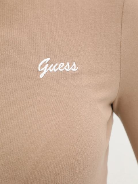 Guess longsleeve ALBA kolor beżowy z półgolfem V5BP10 KCBF1 - zdjęcie produktu nr 2
