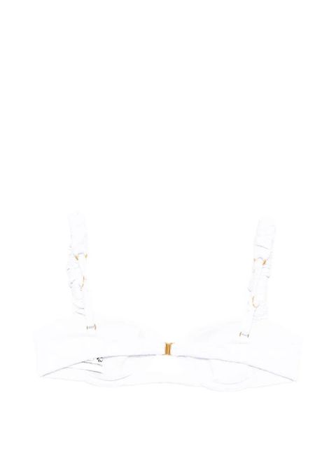 FARM Rio floral-embroidered bikini top - White - zdjęcie produktu nr 2