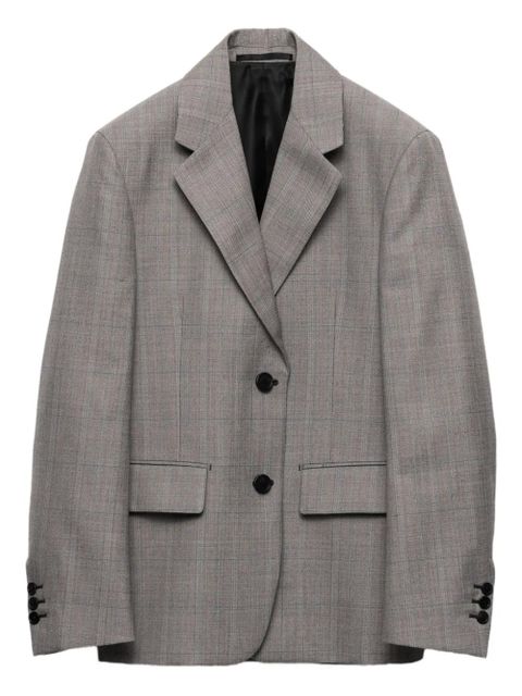 Prada checked notched-lapel blazer - Grey - zdjęcie produktu nr 1