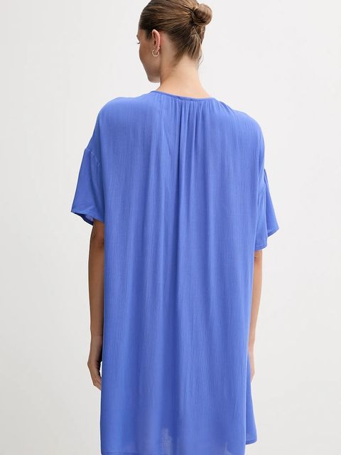 United Colors of Benetton sukienka kolor niebieski mini rozkloszowana 4VW95V02B