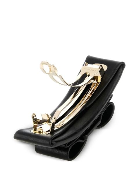 Ferragamo Vara Bow leather hair clip - Black