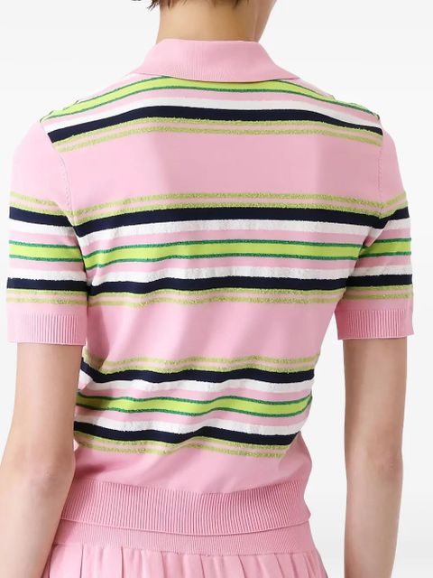 Casablanca striped polo shirt - Pink