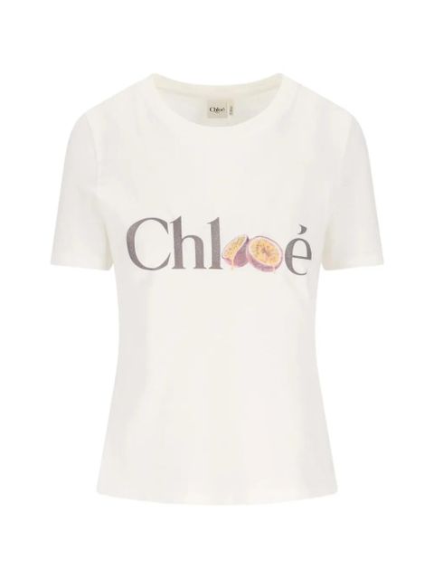 Chloé logo-print t-shirt - White - zdjęcie produktu nr 1