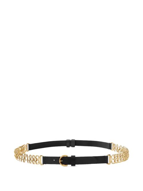 PINKO chain leather belt - Black - zdjęcie produktu nr 1