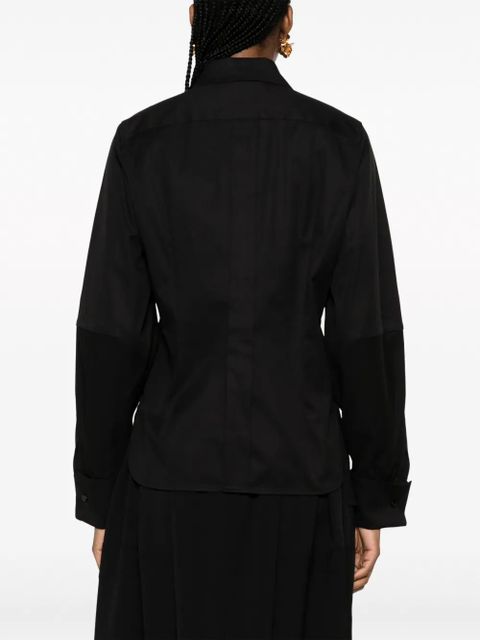 Max Mara long-sleeve stretch-cotton shirt - Black