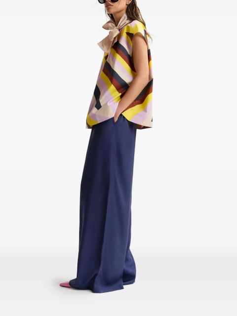 Essentiel Antwerp graphic-print pussy-bow blouse - Yellow