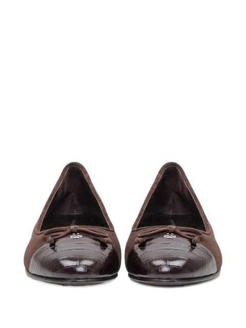 Tory Burch cap-toe suede ballet flats - Brown - zdjęcie produktu nr 2