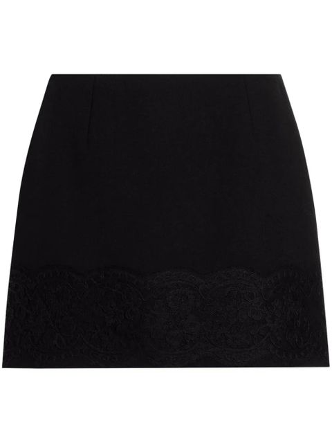 Dolce & Gabbana lace-trimmed mini skirt - Black - zdjęcie produktu nr 1