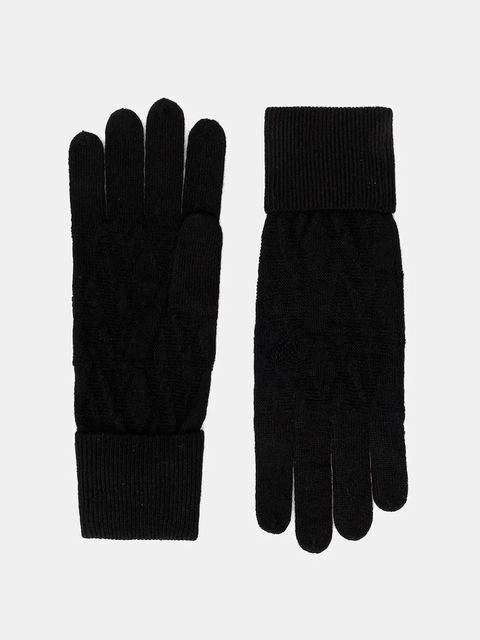 Armani Exchange rękawiczki wełniane damskie kolor czarny XW002141 AF11956 - zdjęcie produktu nr 1