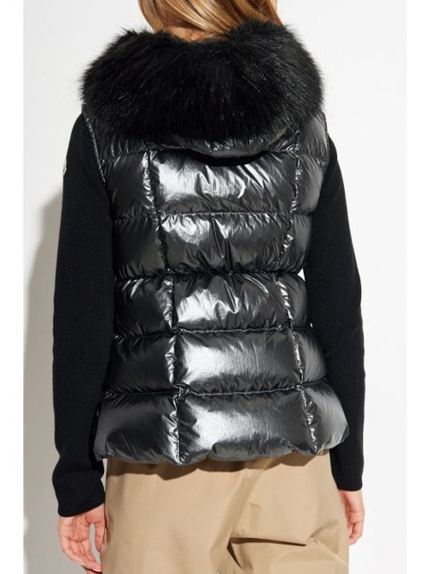 Moncler Anse shearling-collar down vest - Black