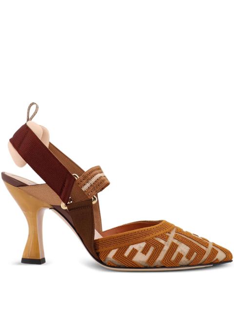 FENDI Colibrì pointed-toe straps pumps - Brown - zdjęcie produktu nr 1
