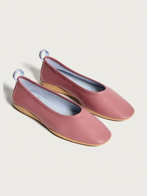 Hoff baleriny skórzane GARNIER kolor różowy 12540007