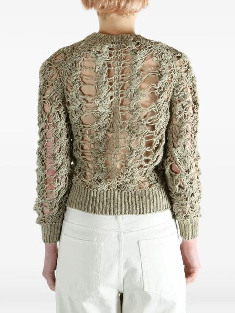 Comme Des Garçons openwork cardigan - Green
