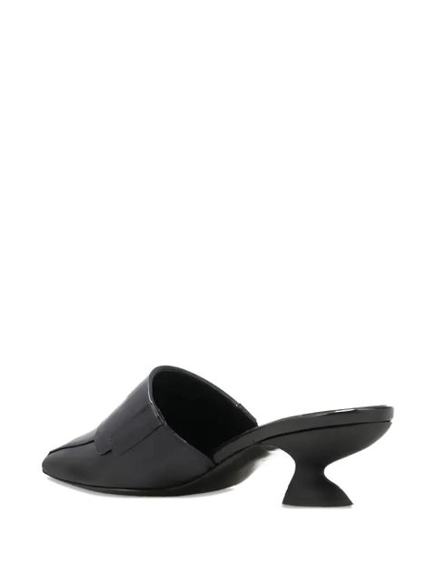 Ferragamo pointed-toe sculpted-heel mules - Black