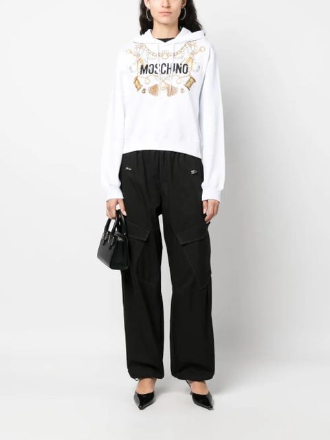 Moschino logo-print organic cotton hoodie - White - zdjęcie produktu nr 2