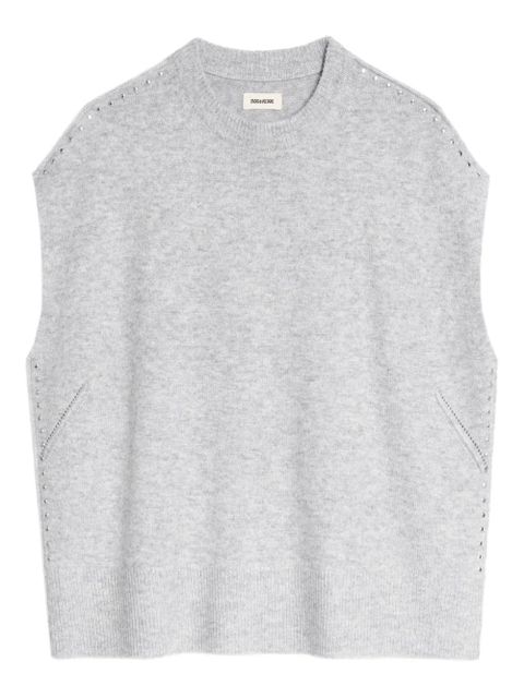 Zadig&Voltaire embellished sleeveless sweater - Grey - zdjęcie produktu nr 1