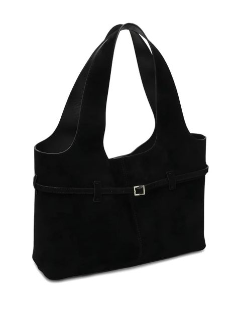 Manu Atelier Cambon Cabas suede tote bag - Black