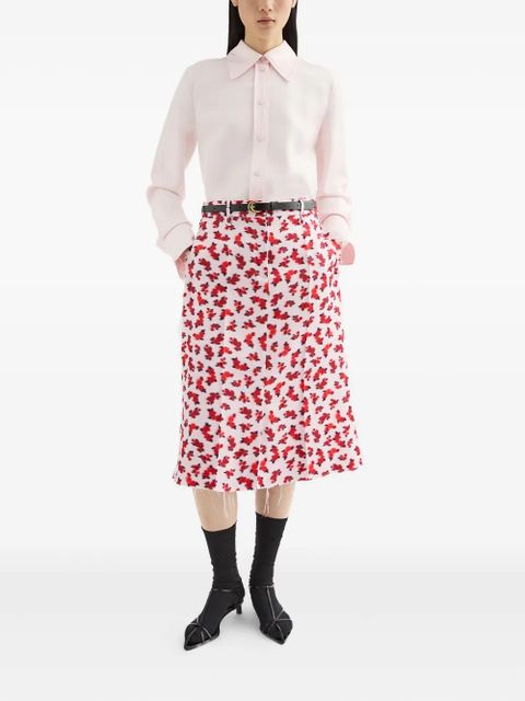 Jil Sander floral-print midi skirt - Pink - zdjęcie produktu nr 2
