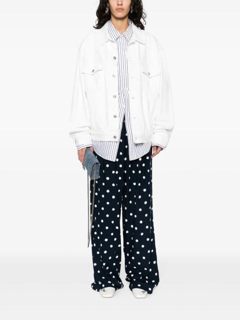 Balenciaga polka-dot straight-leg trousers - Blue - zdjęcie produktu nr 2