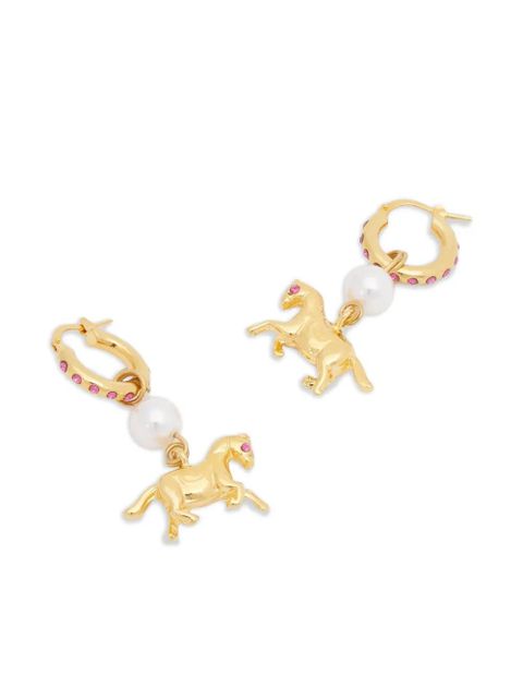 Marni horse-pendant earrings - Gold