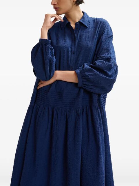 Essentiel Antwerp pleated shirt-style midi dress - Blue - zdjęcie produktu nr 2