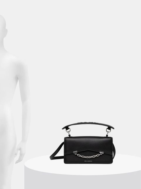 Karl Lagerfeld torebka skórzana kolor czarny A1W30446