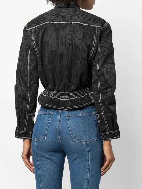 Marine Serre moiré-effect fitted jacket - Black - zdjęcie produktu nr 2