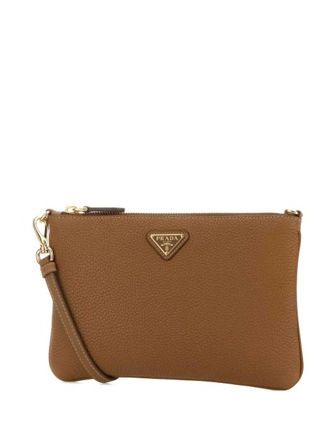 Prada logo-detail cross body bag - Brown