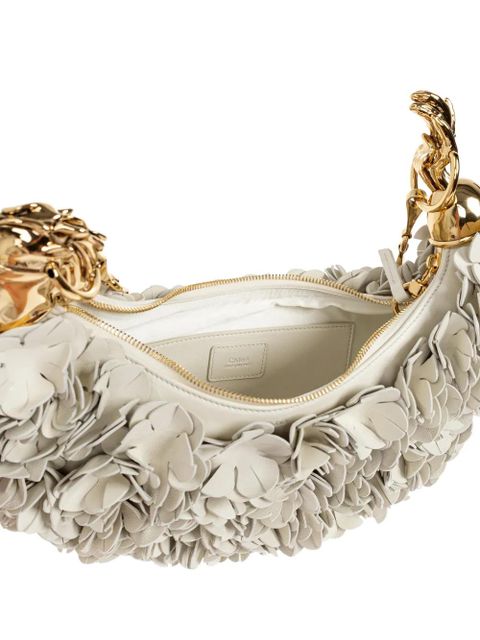Chloé floral-appliqué shoulder bag - Neutrals