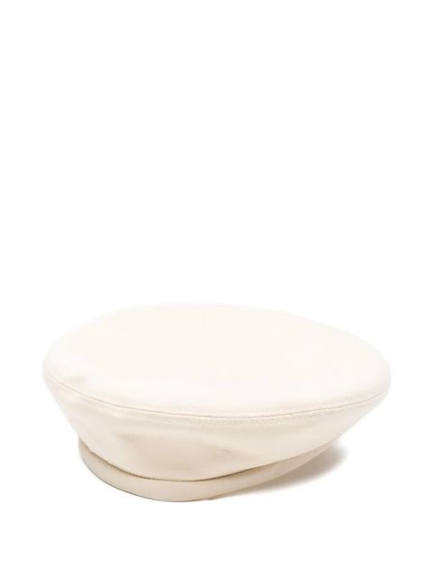 Rowen Rose flat leather beret - Neutrals - zdjęcie produktu nr 1
