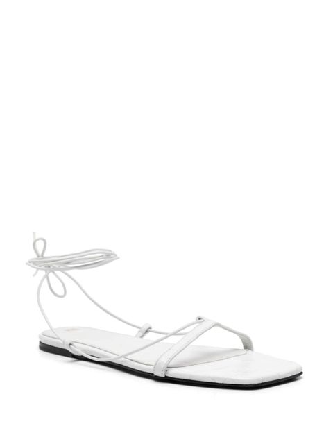 TOTEME The Croco Tie sandals - White