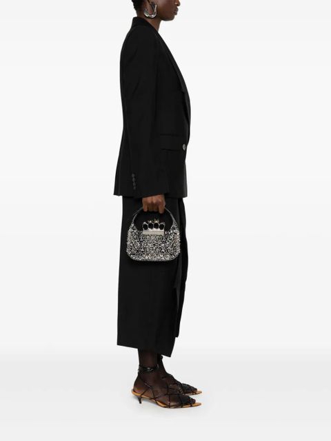 Alexander McQueen mini Jewelled Hobo bag - Black