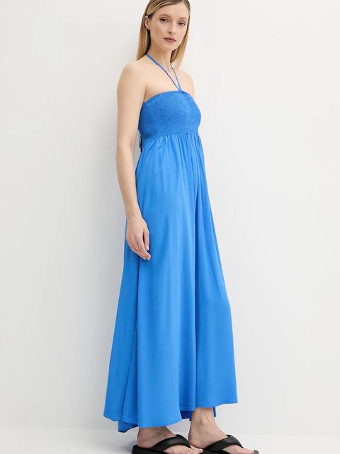 Gestuz sukienka kolor niebieski midi rozkloszowana 10910260