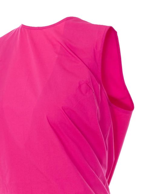 Essentiel Antwerp bow-detail cropped top - Pink
