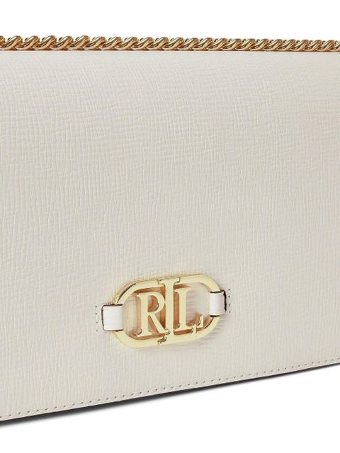 Lauren Ralph Lauren logo-plaque chain-link shoulder bag - Neutrals