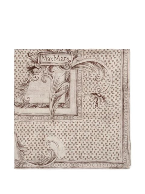 Max Mara printed twill scarf - Neutrals - zdjęcie produktu nr 1