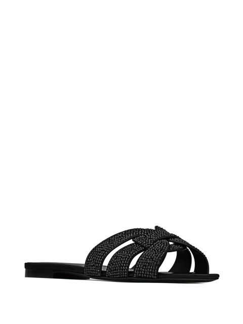 Saint Laurent Tribute flat sandals - Black